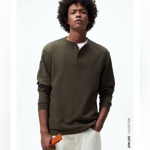 Mens Zara Henley Long Sleeve - Brand New with tags.